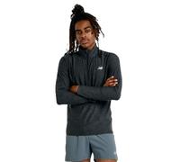 New Balance Men's Space Dye 1/4 Zip Sweatshirt, Black Heather, L