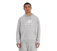 New Balance Stacked Logo French Terry Hoodie Grey