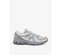 New Balance Mens White Silver Gold 860v2 Brand-embroidered Mesh Low-top Trainers 5