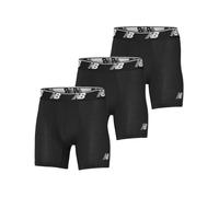 New Balance Men's Mesh 5" No Fly Boxer Brief, Athletic Compression Underwear (3 Pack), Black/Black/Black, X-Large