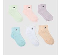 New Balance Multi Kids Logo Ankle Socks 6 Pack UK 2-5.5
