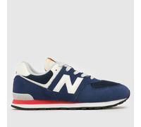 New Balance Navy & White 574 Boys Youth Trainers UK 3 (EU 35½)