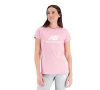New Balance Nb Essentials Women's Stacked Logo Short Sleeve 19 Pink