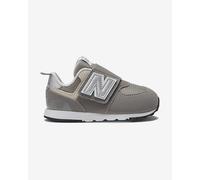 New Balance NEW-B 574 Hook & Loop Shoes Grey Silver Baby - 18.5