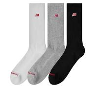 New Balance Patch Logo Crew Socks black grey white (3 pairs) - M