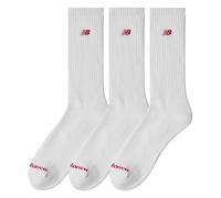 New Balance Patch Logo Crew Socks 3 Pack - White XL XL