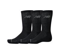 New Balance Performance Crew Socks 3-Pack - Black, Comfort & Support for Running