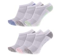 New Balance Performance Cushioned No Show 6 Pack Socks, White Assorted (6 Pair), M