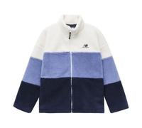 New Balance Plus Colorblock Patch Detail Zip Up Teddy Jacket Asia Sizing 'White Blue Black' 6DC44823-NV S