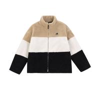 New Balance Plus Colorblock Patch Detail Zip Up Teddy Jacket Asia Sizing 'White Tan Black' 6DC44823-BEI L