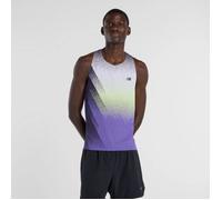 New Balance Race Day Ultra Light Printed Sleeveless T-Shirt Purple White Green - S