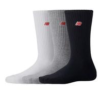 New Balance Red Patch Logo Crew 3 Pack - Grey, White and Black - LAS33