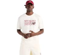 New Balance Reimagined Graphic short sleeve T-shirt cream burgundy - M
