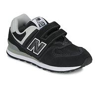 New Balance Kids' 574 Core Hook & Loop in Black/White Leather, size 12.5