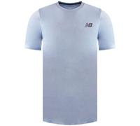 New Balance Short Sleeve Q Speed Jacquard Mens Light Blue T-Shirt MT23281_LAY