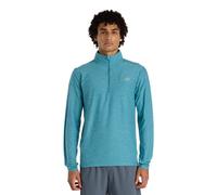 New Balance Space Dye Quarter Zip T-Shirt - Blue - Size L