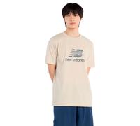 New Balance Sport Essentials Speckle Logo Short Sleeve T-shirt Beige M Men
