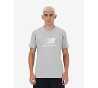 New Balance Stacked Logo Short Sleeve T-Shirt Light Grey - M