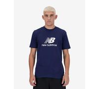 New Balance Stacked Logo Short Sleeve T-Shirt Navy Blue - S