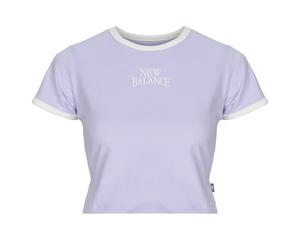 New Balance T shirt LINEAR HERITAGE RINGER TSHIRT in Purple EU M