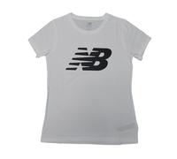 New Balance T-Shirt Womens Medium White Crew Neck Athletic Fit Graphic