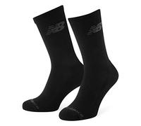 New Balance Performance Cotton Cushioned 3 Pack Crew Socks - Black - Small