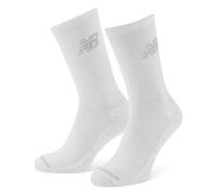 New Balance Unisex 3 Pack Crew Socks, White, S UK