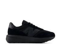 New Balance Unisex 370 in Black/Grey Suede/Mesh, size 6.5