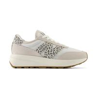 New Balance Unisex 370 in Grey/White/Beige/Black Suede/Mesh, size 8.5