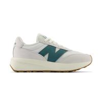 New Balance Unisex 370 in White/Green Suede/Mesh, size 10.5