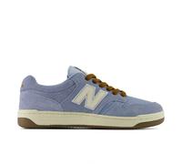 New Balance Unisex 480P in Grey/Brown Suede/Mesh, size 9