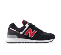 New Balance Unisex 574 in Black/White Suede/Mesh, size 6 Wide