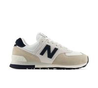 New Balance Unisex 574 in White/Beige Suede/Mesh, size 6