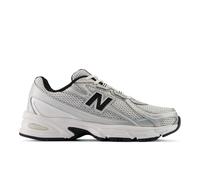 New Balance Unisex 740 in White/Grey/Black Suede/Mesh, size 5