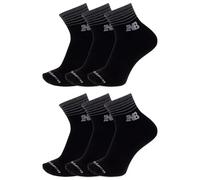 New Balance Unisex-Adult's Men's and Women's Performance Cushioned Ankle Socks-6 Pairs-Moisture Wicking, Black, XL