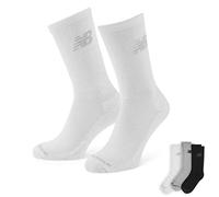 New Balance Unisex Las95363 Wm Sports Cushioned Crew 3 Pack, Blanco/Gris, M UK
