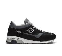 New Balance Unisex Made in UK 1500 in Black/Grey/White Suede/Mesh, size 5