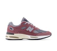 New Balance Unisex Made in UK 991V2 in Pink/Grey Suede/Mesh, size 9