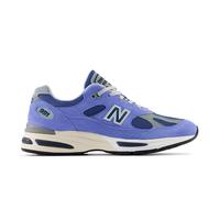 New Balance Unisex Made in UK 991V2 Summer Brights in Blue/Grey Suede/Mesh, size 9.5