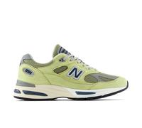 New Balance Unisex Made in UK 991V2 Summer Brights in Green/Grey Suede/Mesh, size 7