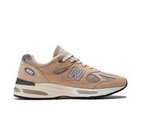 New Balance Unisex Made in UK U991V2 in Brown/Grey/White Suede/Mesh, size 11.5