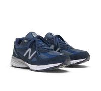 New Balance Unisex Made in USA 990v4 Core in Blue/White/Grey Leather, size 4.5