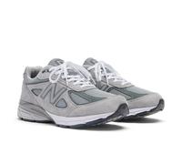 New Balance Unisex Made in USA 990v4 Core in Grey/White Leather, size 3.5