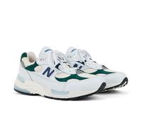 New Balance Unisex Made in USA 992 in White/Green Suede/Mesh, size 7.5
