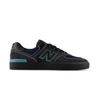 New Balance Unisex NB Numeric 574 Vulc in Black/Green Suede/Mesh, size 8