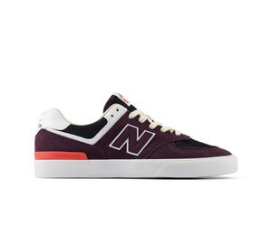 New Balance Unisex NB Numeric 574 Vulc in Purple/White Suede/Mesh, size 7.5