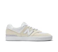 New Balance Unisex NB Numeric 574 Vulc in White Suede/Mesh, size 9.5