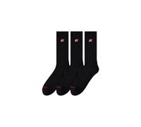 New Balance Patch Logo Crew Socks 3 Pack - Black L L