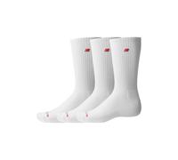 New Balance Unisex Patch Logo Crew 3 Pack White size XL | Socks Outlet | Unisex | White XL