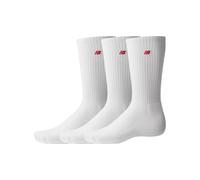 New Balance Unisex Patch Logo Crew Socks Multipack of 3 White (Size 7 - 11 UK)